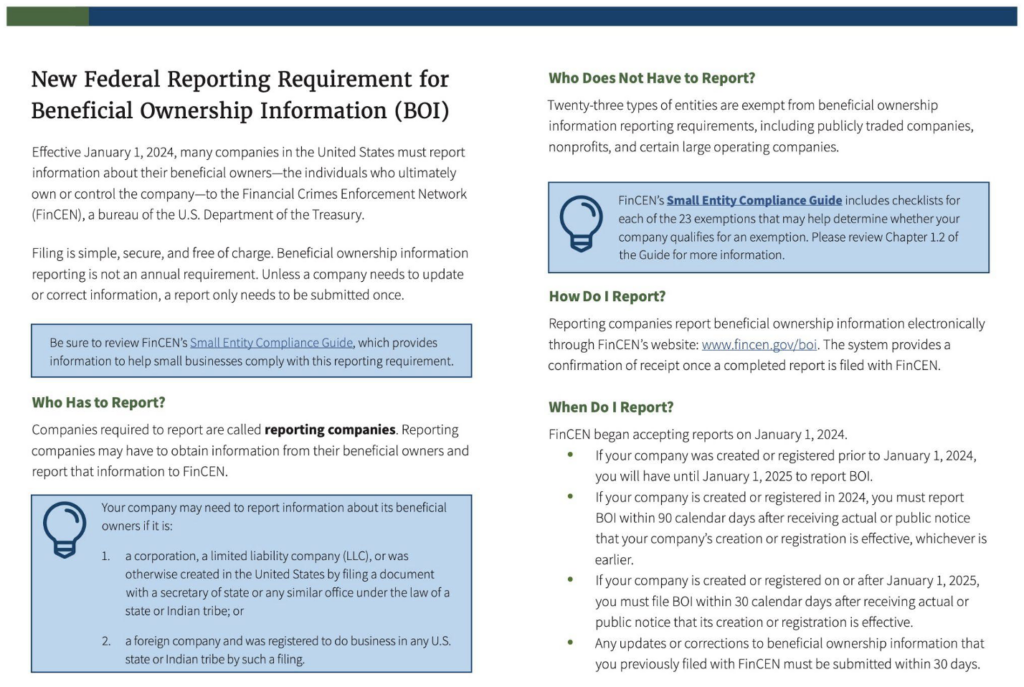 For LLC and Small Business Owners: What FinCEN’s New Reporting Requirement Means For You